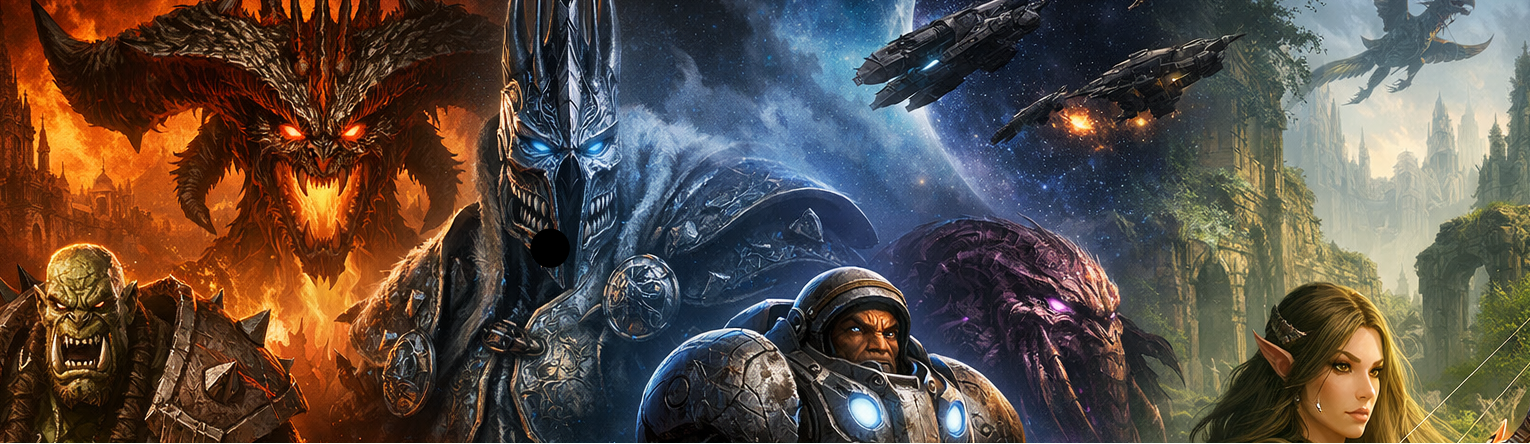 Banner featuring iconic game characters